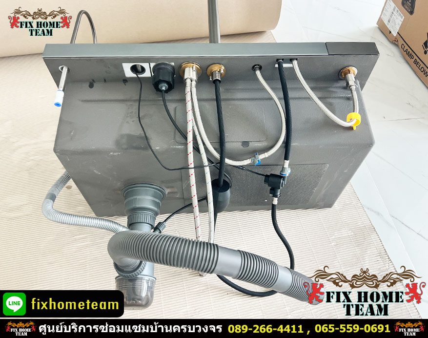 ช่างซ่อมอ่างล้างจานสแตนเลสรั่วซึม